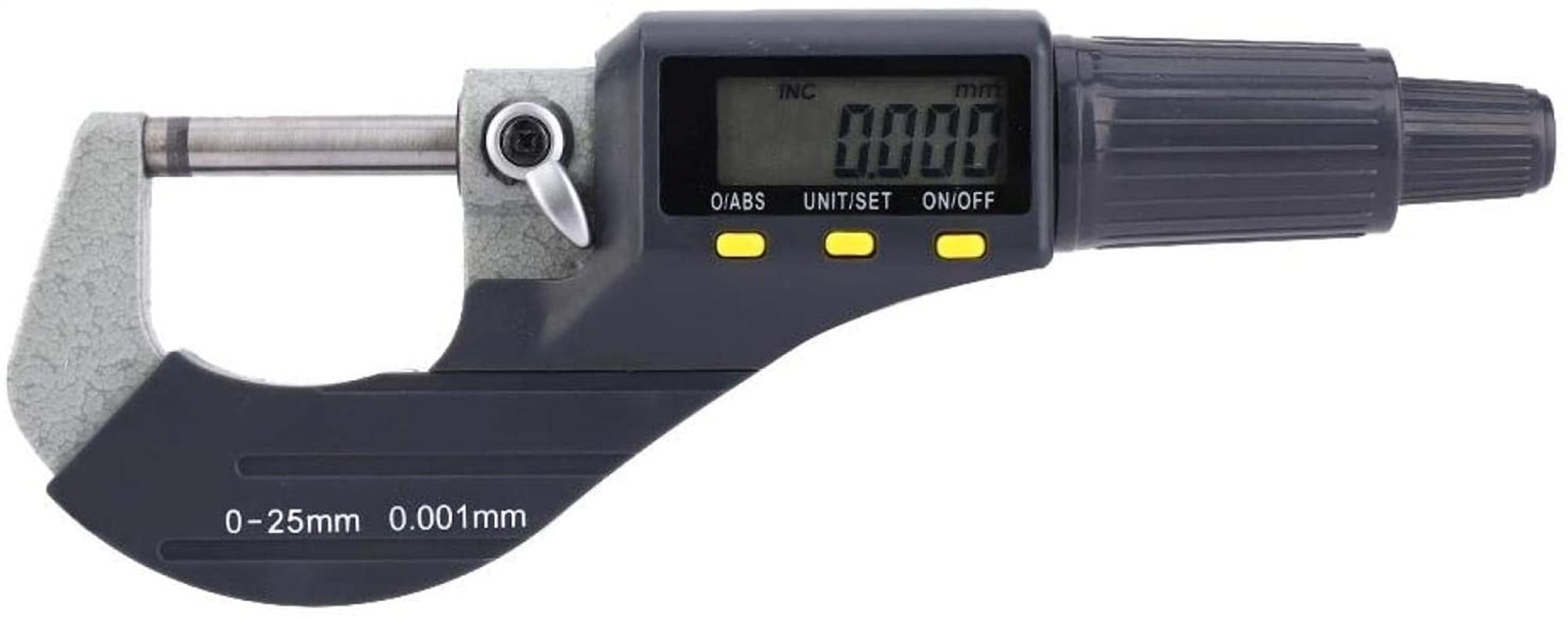 Micrometro Digitale, Micrometro metrico Esterno, micrometro Esterno Digitale con Display LCD Premium, misuratore di Spessore for Forza costante(0 25mm)