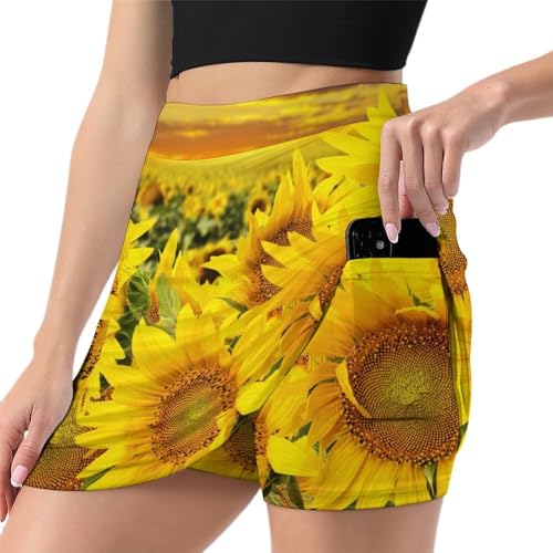 Skort de sport athlétique contre les frottements pour femme