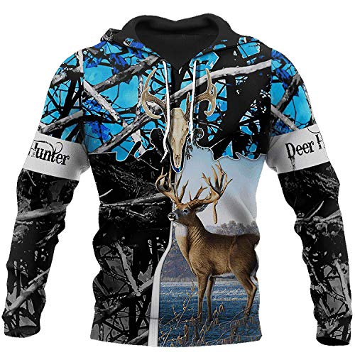 7eaven Deer Hunting Essentials Men Hoodie Men's Hoodies Cool Sweatshirt Camo Long Sleeve Shirts