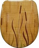 Sanitop-Wingenroth - 400598 0 -WC-Sitz - Dekor Papyrus - Hochwertiger Toilettensitz aus Duroplast mit Fast-Fix Schnellbefestigung