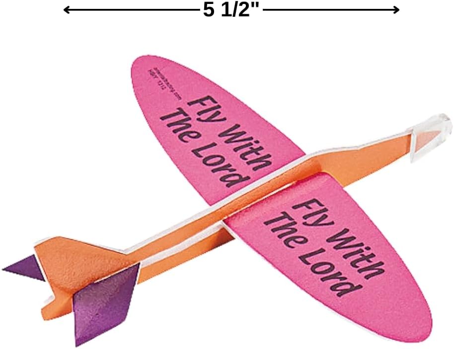 Fun Express Religious Foam Gliders (4dz) - Toys - Vehicles - Gliders - VBS Vacation Bible School Supplies/Decor - 48 Pieces