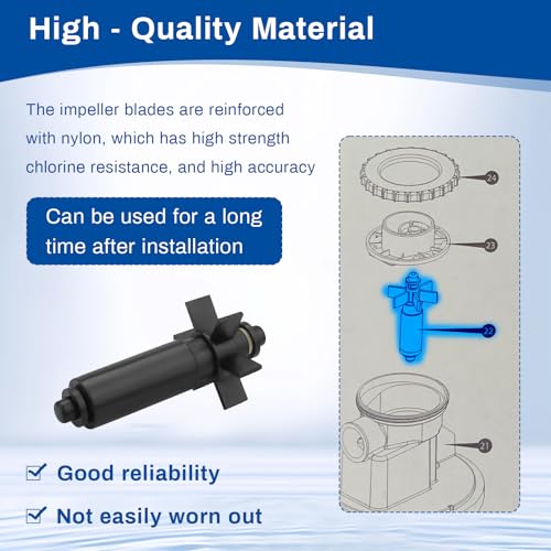 Upgrade Rotor Impeller Shaft Assembly fit for Summer Waves Pool Parts
