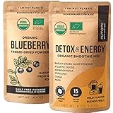 Organic Wild Blueberry Powder together with Detox and Energy Smoothie Mix. Ultimate Detoxification a
