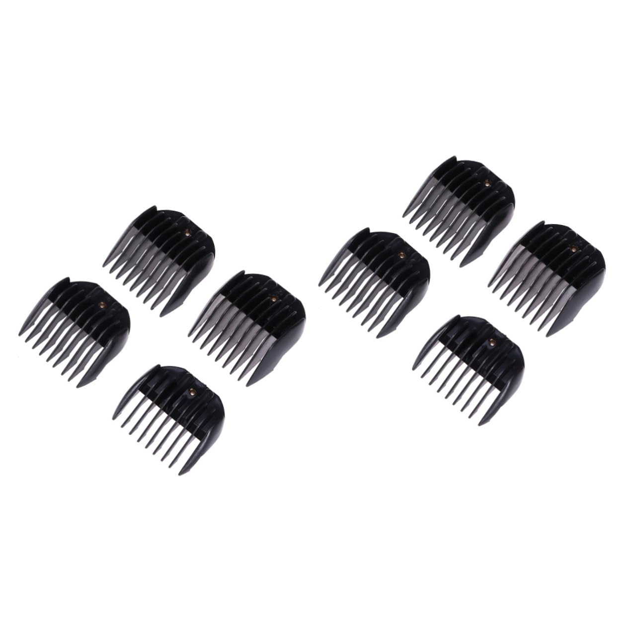 FOMIYES 8 pcs hair trimmer comb Trimmers Guide Combs black