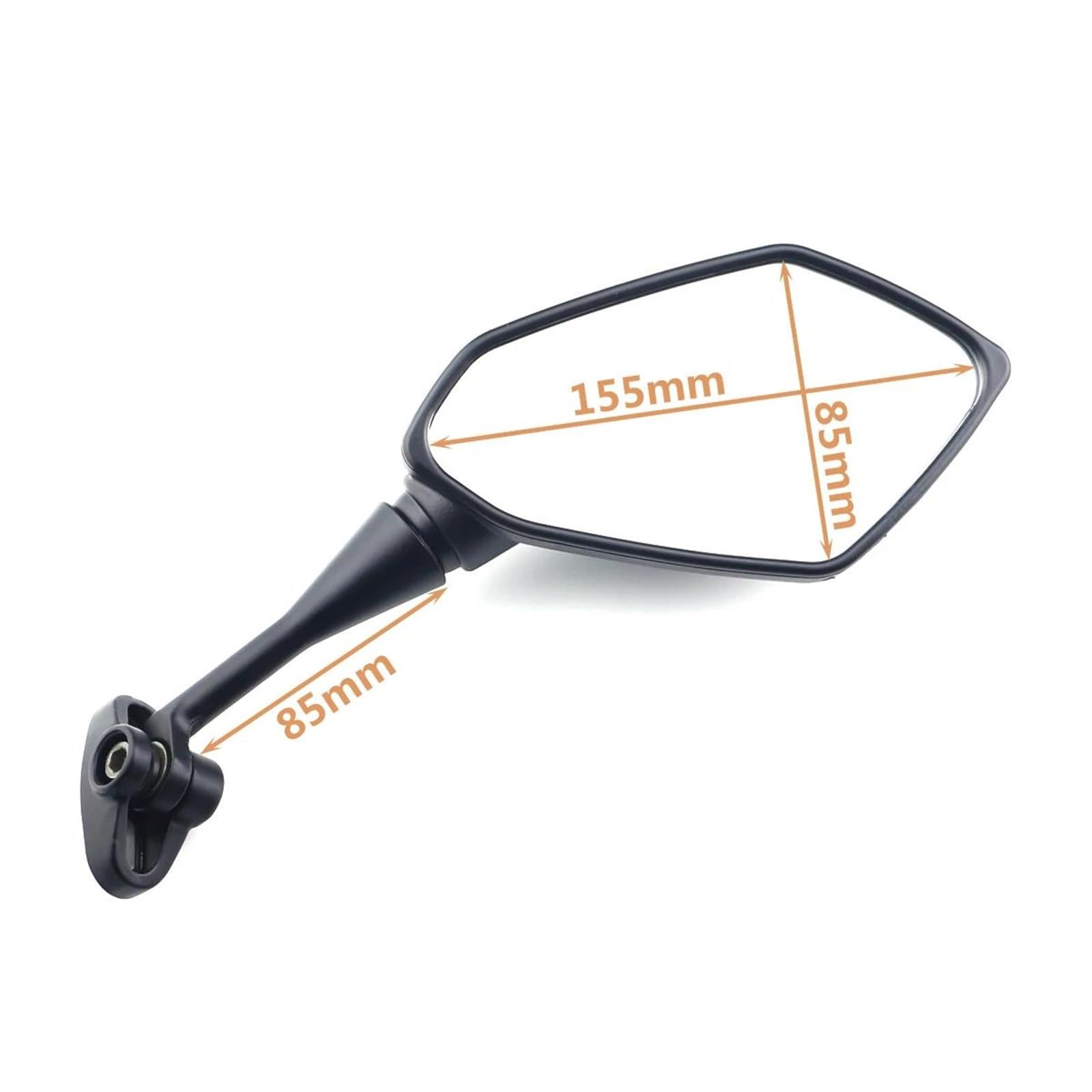Rétroviseurs latéraux Rétroviseurs De Recul pour Moto, Réflecteur Noir, 1 Paire De Pièces De Rétroviseur pour Kawasaki pour Ninja ZX6R ZX636 Rotatif(Noir)
