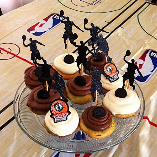 Jevenis 24 Pcs Basketball Cupcake Topper Basketball Player Cake Picks Sports Theme Basketball Star Cupcake Decoration For Basketball Theme Birthday Party Supplies #TOP1