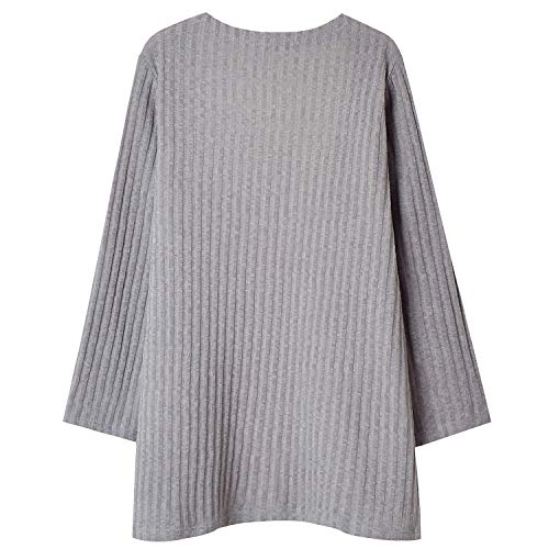 Girls Front Open Cardigan Long Sleeve Knit Sweater With Pockets Casual Soft 10 11 Gray #TOP1