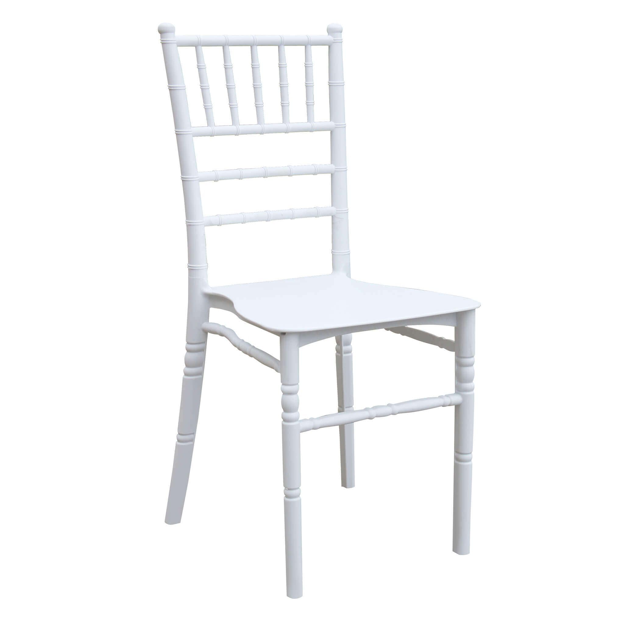 milani home - sedia da giardino impilabile in polipropilene, bianco, stile vintage, per interno ed esterno