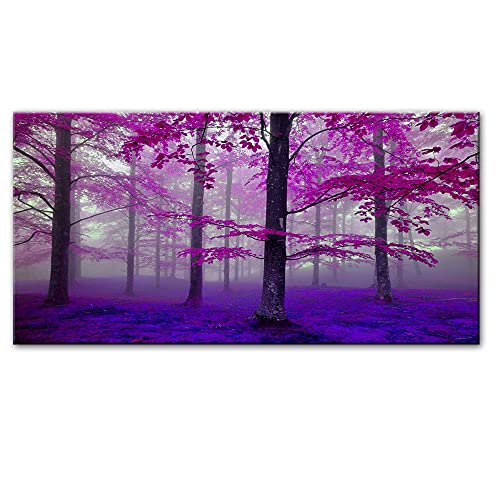 Kit broderie diamant forêt violette 70x120cm pour mosaïque 5D - 2