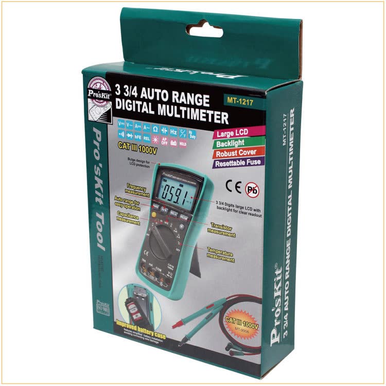 Miniatura 5 de MT-1217 Medidor de prueba de ohmios profesional estándar de seguridad Multímetro analógico de resistencia de corriente de voltaje de CA CC