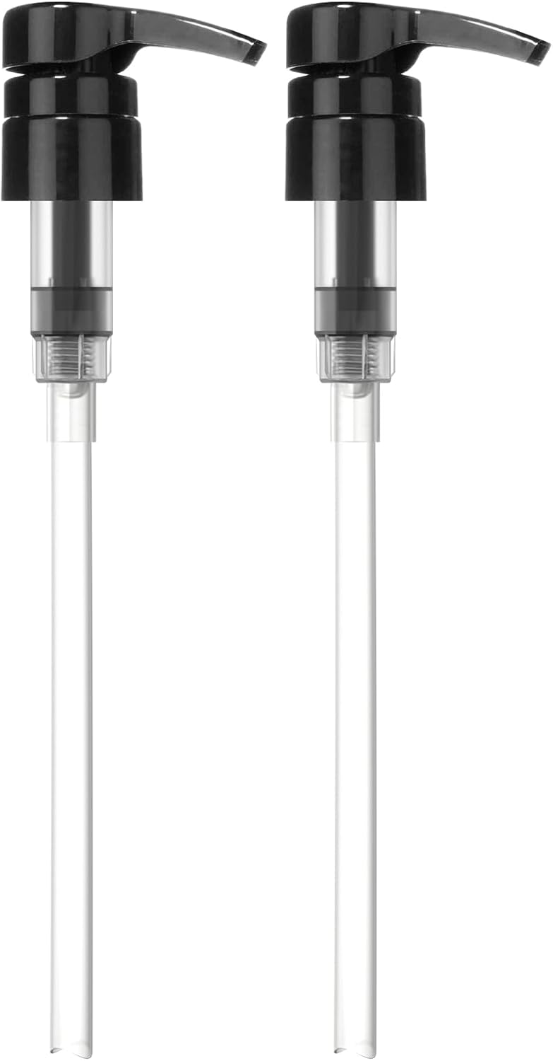 BAR5F Pumps for Shampoo and Conditioner Salon-Brand Bottles, Black, 2 Pack | Professional-standard durability for salon-brand 1 L/33.8 oz bottles, 28/410 finish, 1-inch neck and 1.1-inch cap diameter