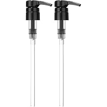 Bar5F Universal Pumps for Shampoo Conditioner Lotion Body Wash, Fits 1" Inch Bottle Necks, 1 Liter 33.8-Ounce Bottles Black