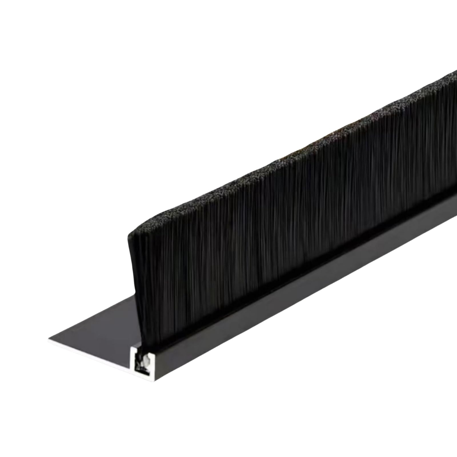 Aluminum Alloy Base Nylon Brush， Aluminum Alloy Door Brush Bottom Sweep Strip Black 10-300mm(Black F Type,70mm)