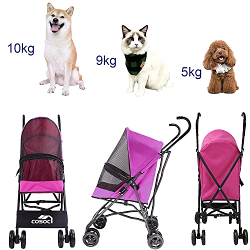 Upgraded Dog Stroller for Small Medium Dogs Pet Stroller Cat Stroller Puppy Stroller Easy Fold with Removable Liner Max… - Image 6