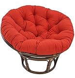 Blazing Needles Solid Twill Papasan Chair Cushion, 52' x 6' x 52', Red