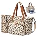 Tonyeee Wickeltasche mit Schnullertasche und Wickelunterlage, Wickelrucksack Multifunktions-Babytasche f&uuml;r Gro&szlig;e Reisewindeltasche f&uuml;r Mama und Papa, isolierten Taschen-Leopard
