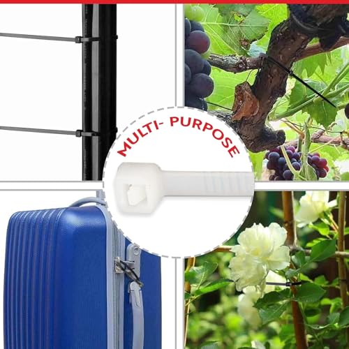 Image of Robustt Self Locking Cable Ties | 100 X 2.5 mm | 100 Pieces, White | Heat Resistant Cable Zip Ties | Self-Locking Cable Organizer | Anti - Slip Wire Organizer | For Indoor & Outdoor Use