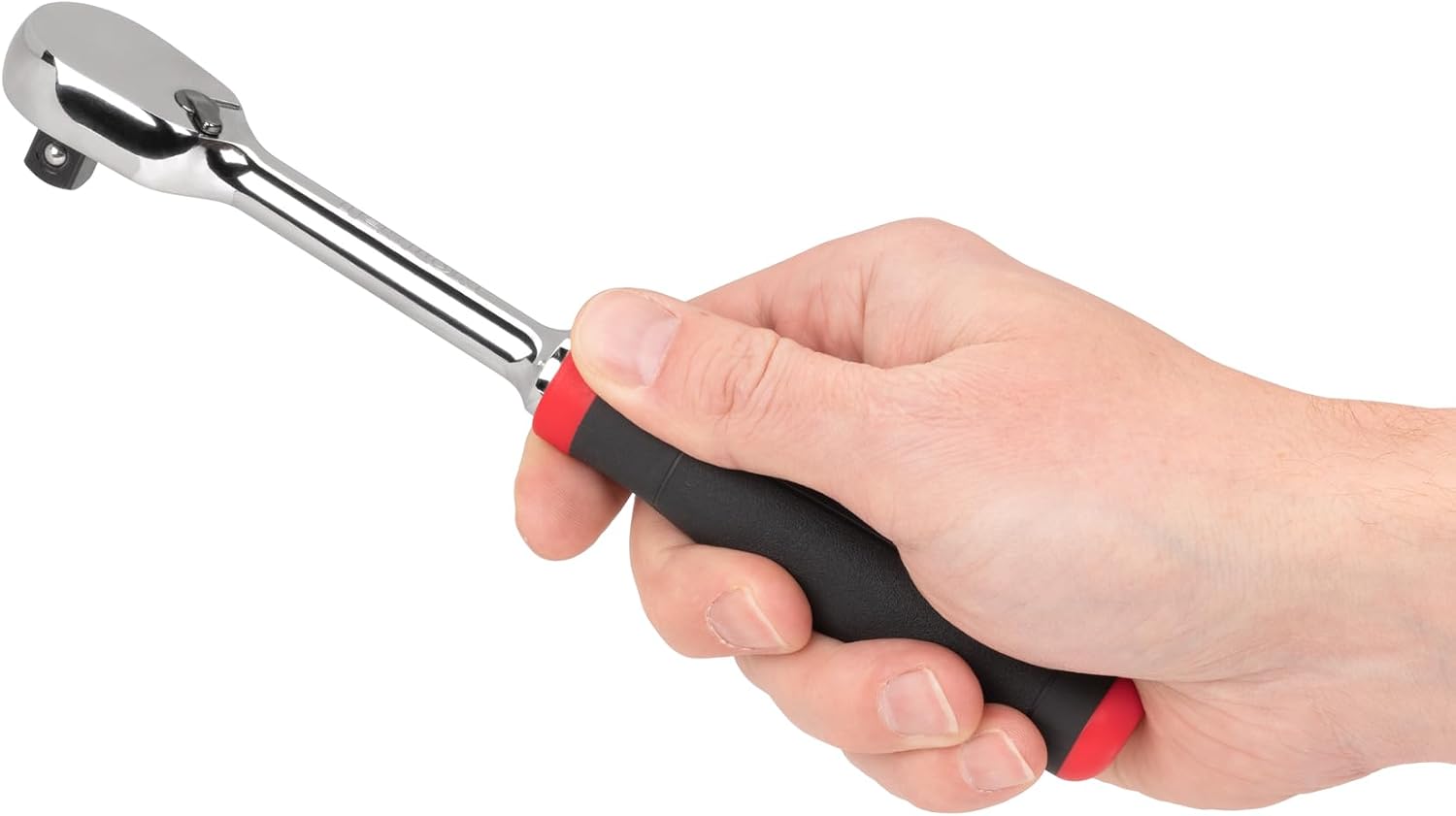 TEKTON 3/8 Inch Drive x 8 Inch Non-Quick-Release Comfort Grip Ratchet | SRH02108