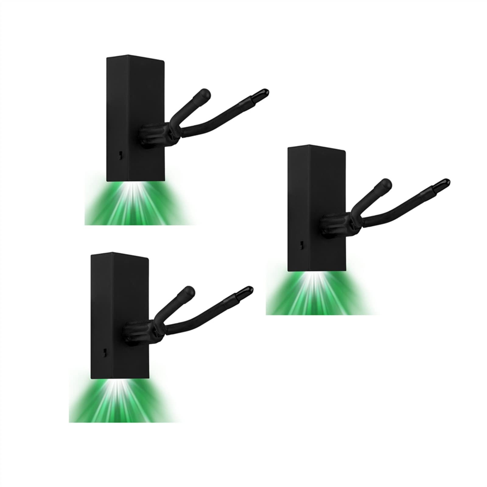 Parte de violín 3 Uds Soporte De Cuello De Violín Gancho De Suspensión De Montaje En Pared LED Instrumento De Viola Colgador De Pared De Violín Soporte De Cuello De Luz