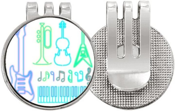 Guitar Music Instruments Neon Golf Ball Marker Hat Cap Clip Enamel Magnetic