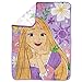 Jay Franco Kids Plush Throw Blanket – Soft & Cozy Fleece Throw for Bedroom & Couch Décor, Official Licensed Product, Purple - Disney Princess Rapunzel, 40x50 - Travel Blanket