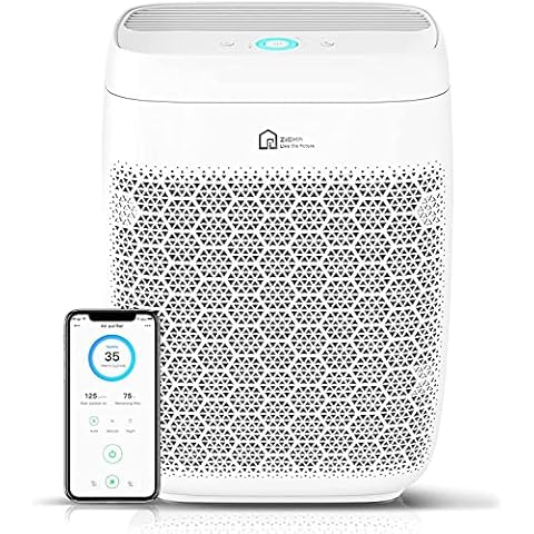 Softsail Luftreiniger für Allergiker entfernt Viren Tierhaare Staub Hautschuppen Pollen und Aerosole APP und Sprach Steuerung Cover