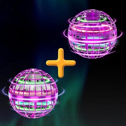 Tikduck 1 Pack Pink Flying Orb Ball, 1 Pack Purple Updated Flying Orb Ball, 2024 Cool Stuff Christmas Birthday Toy Gift, for Kids Age 6 7 8 9 10 Cover