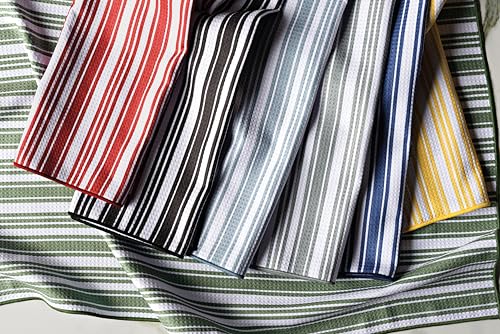 Image of Now Designs Red Collection Recycled Microfibre Dishtowel, W18 x L28in, Soft & Versatile Kitchen Towel