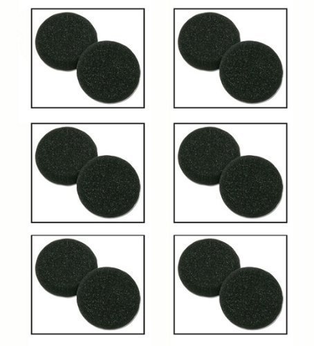 Plantronics (15729–05) 6-Pairs Embouts de Rechange en Mousse pour Earset/Casque?: H51, H51 N, H61, H61 N, H91, H91 N, H101, H101 N, SP04, SP05, Plx400, Plx500