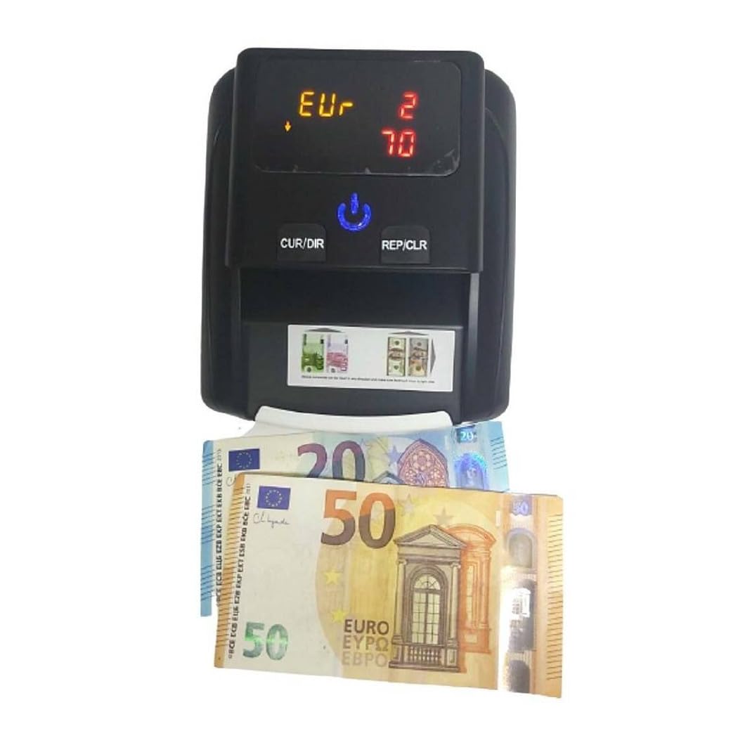 Trade Shop - Rilevatore Conta Banconote False Verifica Soldi Falsi Nero con Batteria al Litio