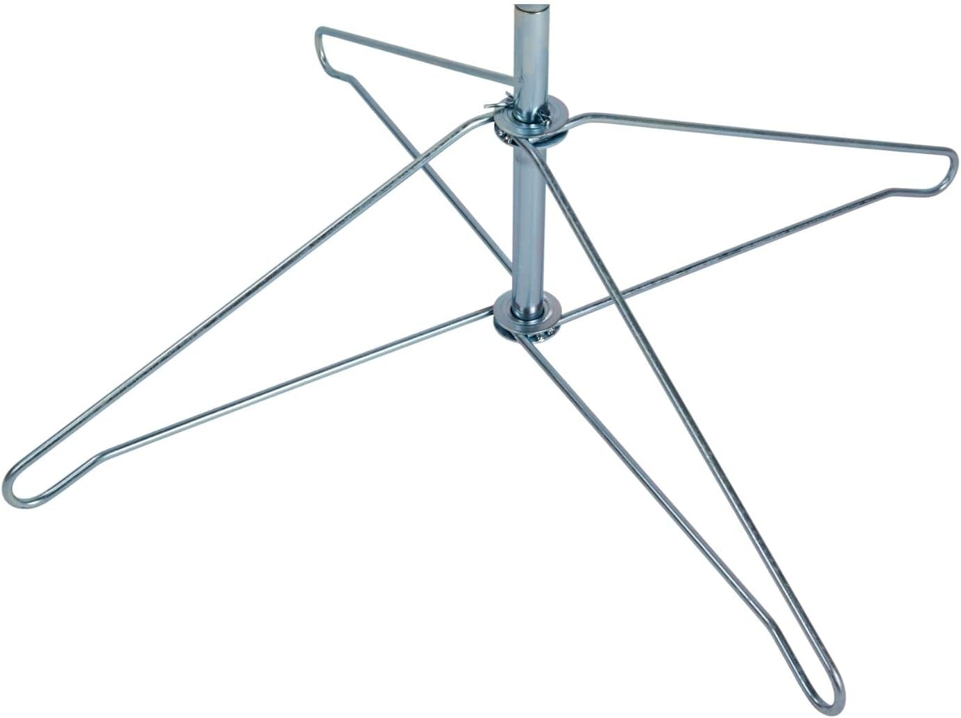 SSWBasics 4-Tier Chrome Wire Spinner Rack (4 Tiers - Space 12” Apart) - Rotating Jewelry Display Organizer - Floor Spinner Rack - Perfect for Food Items and Fashion Accessories