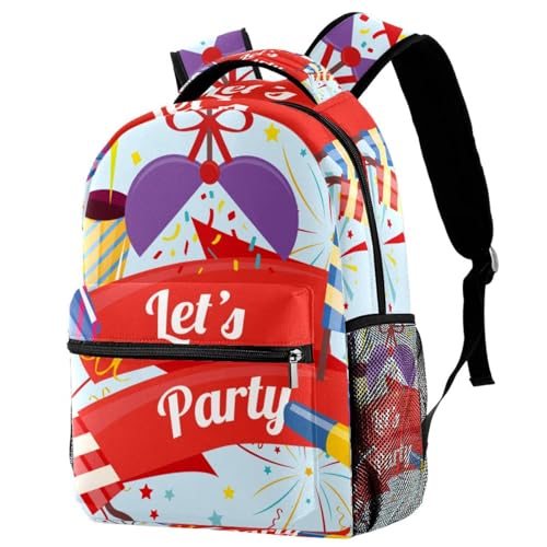 Sac à dos d'école motif Let's Party multicolore original et spacieux