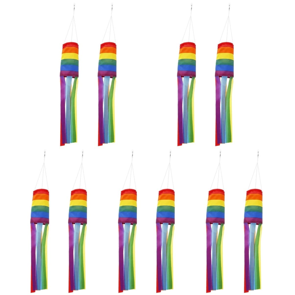Manche à air suspendue pour égayer un jardin triste avec une décoration colorée x10