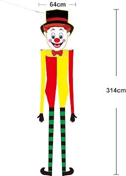 HENGDA KITE Clown Kites for Adults Easy to Fly (123 * 25) in.
