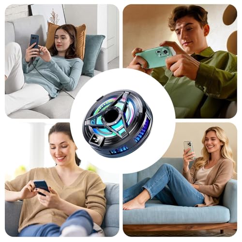 Enfriador magnético de móvil y tablet con pantalla LED ventilador refrigerador para smartphone 4
