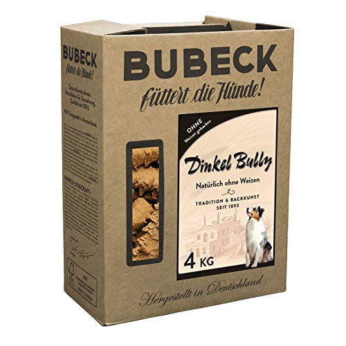 BUBECK | Weizenfreier Hundesnack mit Dinkel gebacken | Ohne Zucker und ohne Konservierungsstoffe | Ergänzungsfuttermittel für Hunde