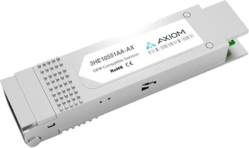 Axiom 3HE10551AA-AX 3HE10551AA - Módulo transceptor QSFP28 - 100 Gigabit Ethernet - 100GBase-SR4 - MPO-12 Multimodo - hasta 328 pies - 850 nm