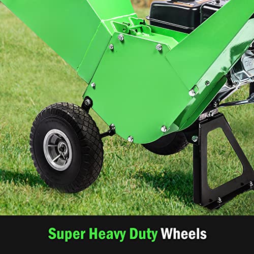 Gardenbeaut Wood Chipper, Heavy Duty Wood Shredder Mulcher Gas Powered 7Hp Engine For 3" Inch Max Wood Diameter Capacity #TOP3