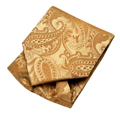 Image of Dubulle Paisley Floral Ascot for Men Self Tie Mens Cravat and Pocket Square Cufflinks Wedding