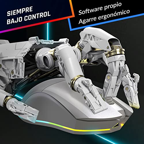 Sensor de alta precisión de 6000 dpi en el ratón inalámbrico recargable KLIM Blaze Pro 5