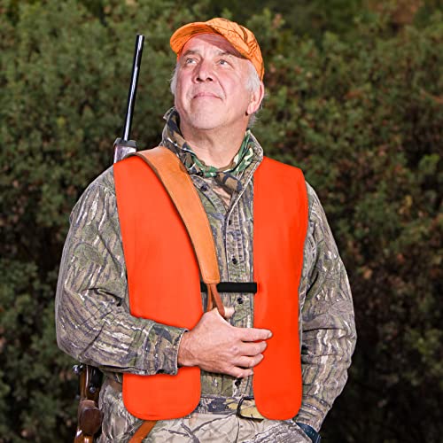 Chuarry 5 Pcs Blaze Orange Hunting Vest Adult Unisex Safety Hunting Vest Outdoor Orange Safety Hunting Vest For Men High Visibility Vest Unisex Adult Women Outdoor, Medium #TOP5