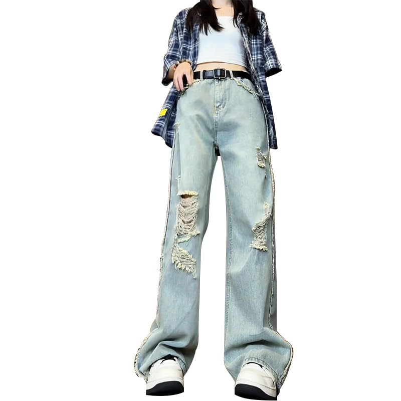 Amazon.com: ONLYWOOD Womens Lightweight Half Ripped High Amazon.com: ONLYWOOD Womens Lightweight Half Ripped High