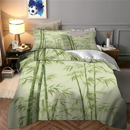 Linge de lit microfibre de qualité supérieure effet 3D forêt de bambous - 6