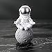Ni-JASW Silver White Astronaut Statues Set of 4, Spaceman Sculptures Figurines Space Theme Decor for Room Shelf Desk Cake Toppers