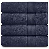 DecorRack 4 Premium Turkish Bath Collection Towels, 100% Combed Turkish Cotton, 600 GSM, Super Plush, Ultra...