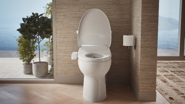 A*e様  CLEAN CONTOUR SEAMLESS 1/4 Kohler PureWash E580 Elongated Bidet Toilet Seat, White, Quiet