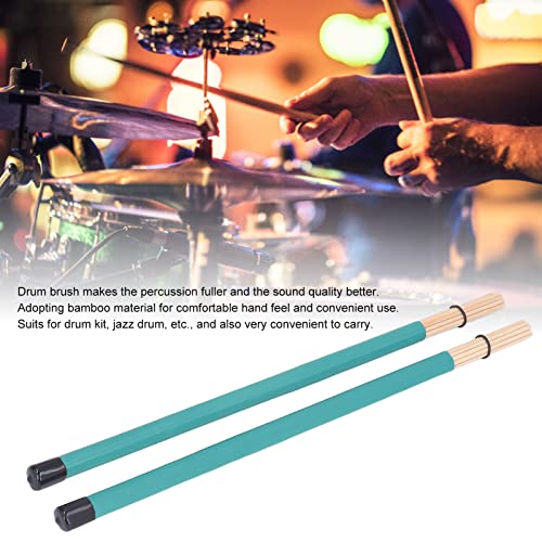 Pincéis de marreta para bateria, escova de bateria 2 peças design bonito para jogar (verde)