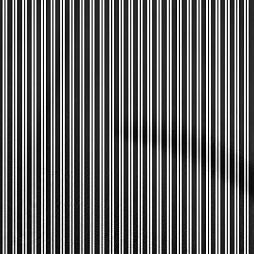 oneOone Cotton Jersey Black Fabric Stripes Sewing Material Print Fabric By The Yard 58 Inch Wide