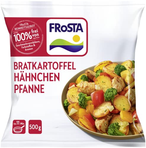 FRoSTA Bratkartoffel Hähnchen Pfanne Hähnchenbrust Brokkoli & Paprika 500g (Tiefgefroren)