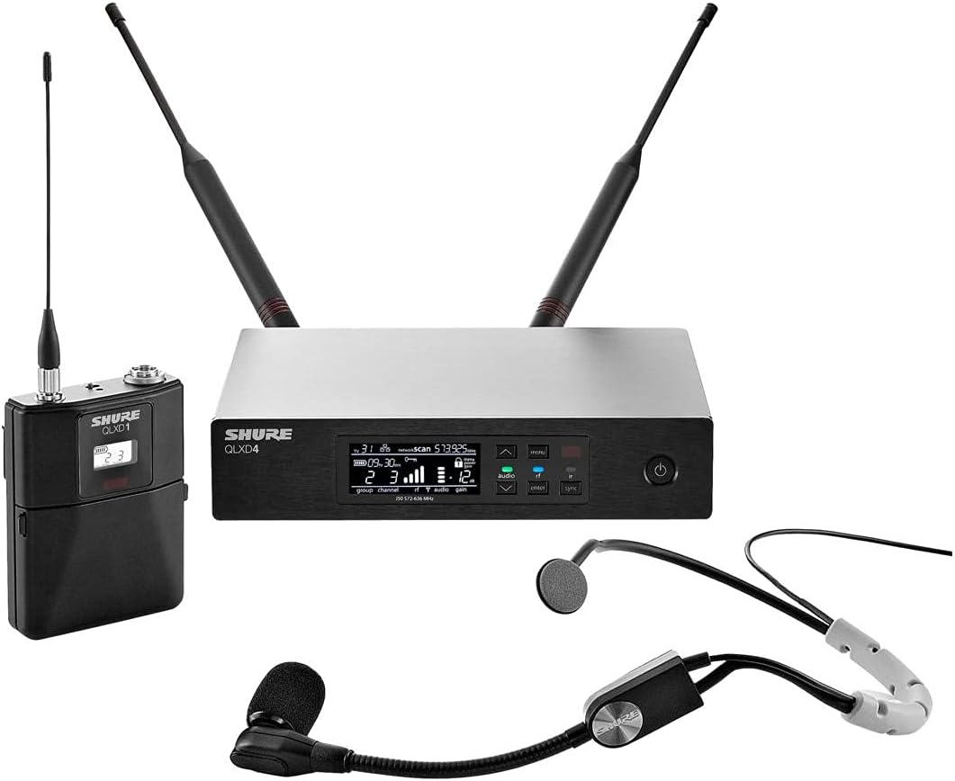 Shure QLXD14/SM35 Wireless Microphone System with Bodypack and SM35 Headworn Mic